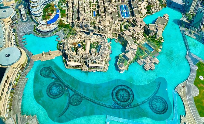 Fonteinen van Dubai Mall